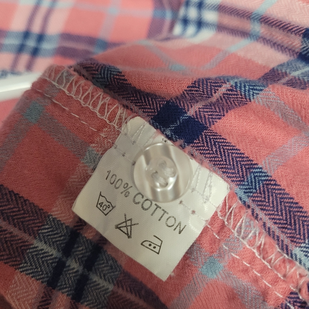 Kids Short-Sleeve Pink Plaid Button-Up Shirt - Picture 4 of 4